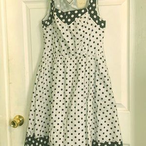 B&W Polka Dot Modcloth Swing Dress